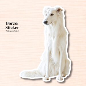 Borzoi Sticker | Waterproof Vinyl Dog Decal