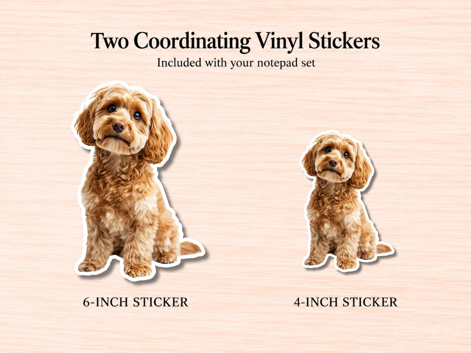 Cockapoo Stationery Gift Box | Personalized Notepads and Vinyl Dog Stickers