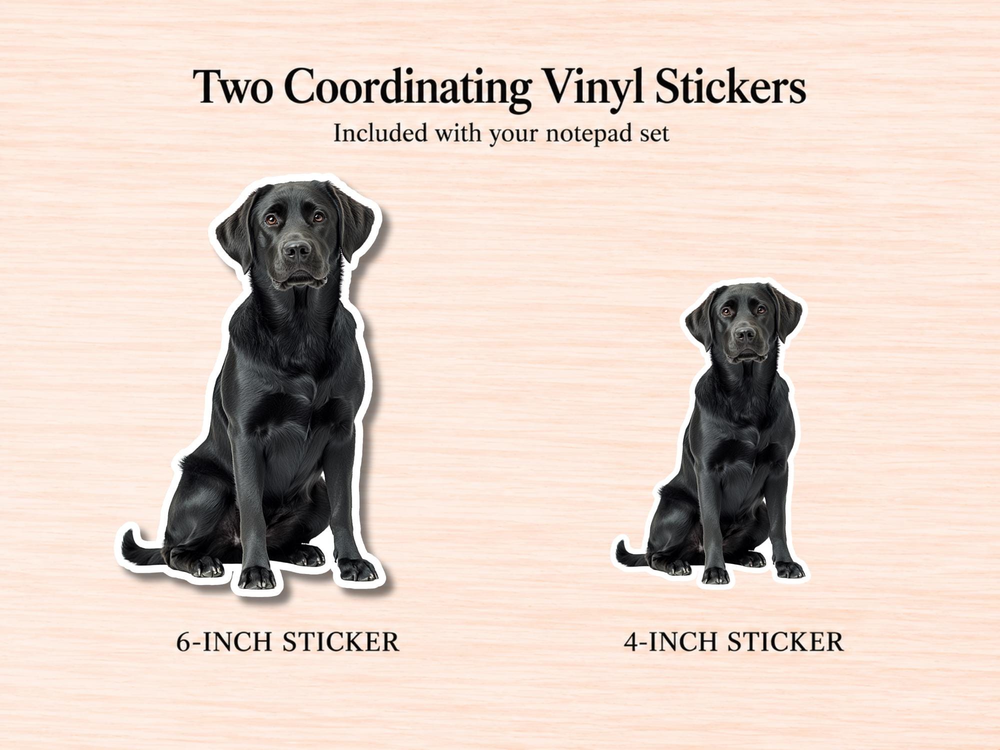 Black Labrador Retriever Stationery Gift Box | Personalized Notepads and Vinyl Dog Stickers